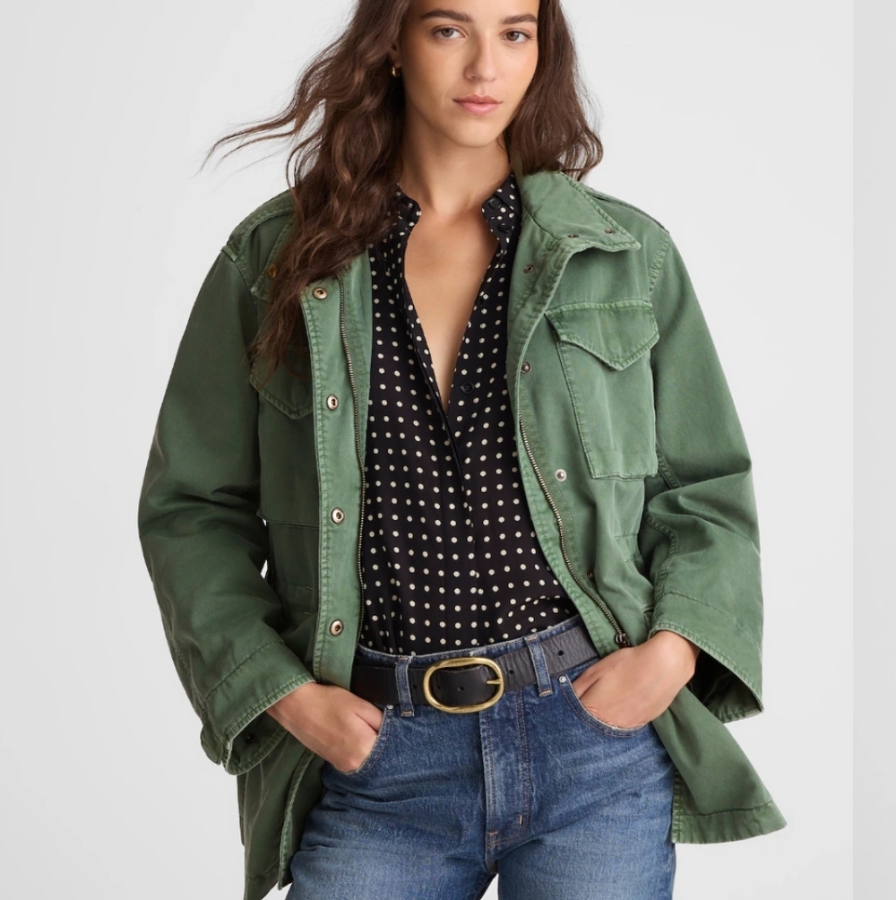 Madewell Oversized Field Jacket NX649 Size XXS (Oversized) NWT Green